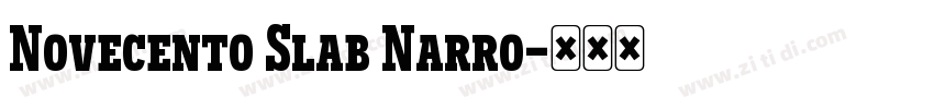 Novecento Slab Narro字体转换